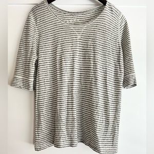 Loft grey and cream striped shirt